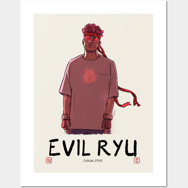 Evil Ryu - Casual Style Wall Art by HeyJay